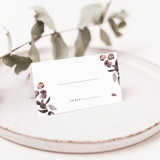 Lila geflochtene Hochzeit Platzkarte Vegetarisches