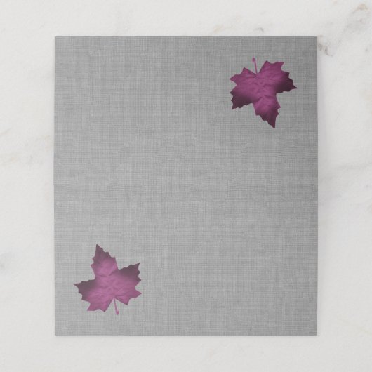 Lila geflochtene Platzkarten (Außenseite Aufgefaltet)