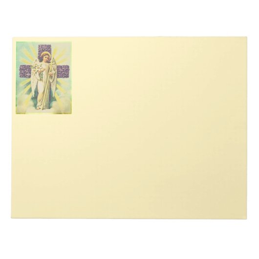 Lila, geflochtener KreuzNotepad Notizblock (Vorderseite)