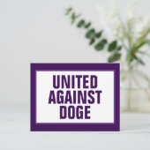 Lila gegen DOGE Anti-DOGE Postkarte (Stehend Vorderseite)