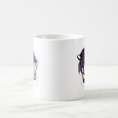 Lila gegenübergestellter Tiger Kaffeetasse (Mittel)