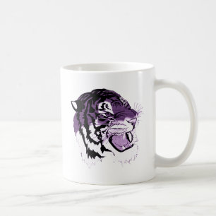 Lila gegenübergestellter Tiger Kaffeetasse