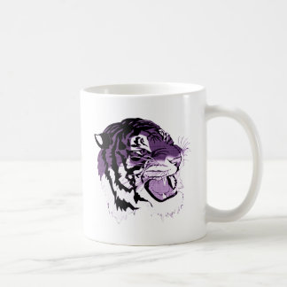 Lila gegenübergestellter Tiger Kaffeetasse