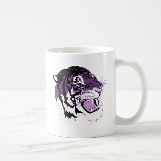 Lila gegenübergestellter Tiger Kaffeetasse (Rechts)