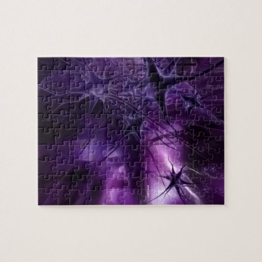 Lila Gehirn-Neuronen Puzzle (Horizontal)