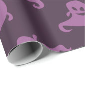 Lila Geister Dunkles Lila Halloween Geschenkpapier (Rolleneckpunkt)