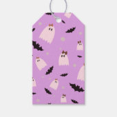 Lila Geister Halloween-Trick oder behandeln Gesche Geschenkanhänger (Vorderseite)