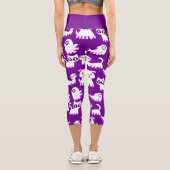 lila Geisterfreund Capri Leggings (Rückseite)