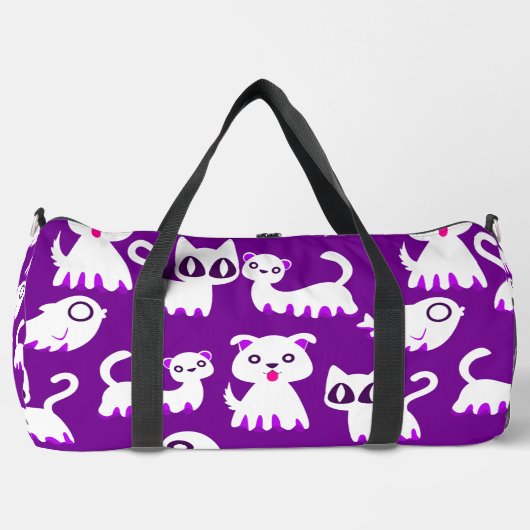 lila Geisterfreund Duffle Bag (Vorderseite)