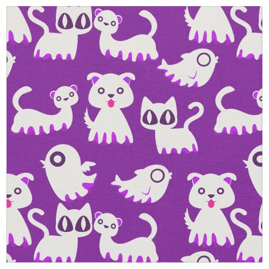 lila Geisterfreund Stoff (Nahaufnahme)