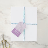 Lila Gek Chic Binary Code Geschenktasten Geschenkanhänger (Mit Garn)