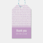 Lila Gek Chic Binary Code Geschenktasten Geschenkanhänger (Vorderseite)