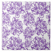 lila gekacheltes Blumenmuster Fliese (Vorderseite)