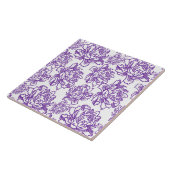 lila gekacheltes Blumenmuster Fliese (Seite)