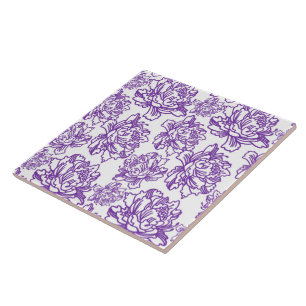 lila gekacheltes Blumenmuster Fliese