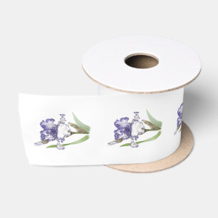 Lila gekräuselte Iris Satinband