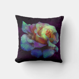 Lila geküsste türkisfarbene Rose Kissen Kissen