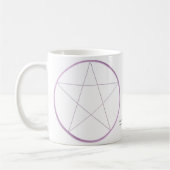 Lila Gel-Pentagramm Kaffeetasse (Links)