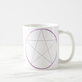 Lila Gel-Pentagramm Kaffeetasse