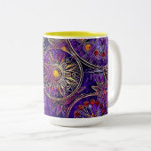 Lila & gelb 15 oz Zwei-Tonen-Tasse Zweifarbige Tasse (VorderseiteRechts)