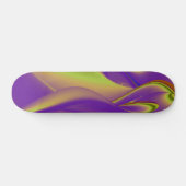 Lila Gelb Abstrakt Skateboard (Horizontal)