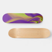 Lila Gelb Abstrakt Skateboard (Horizontal)