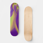 Lila Gelb Abstrakt Skateboard (Vorderseite)