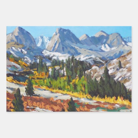 Lila-gelb-blau-blau-grün Geschenkpapier Set (Vorderseite 3)