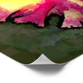 Lila & gelb Cattleya Orchid Poster (Ecke)