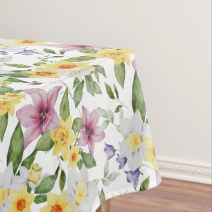 Lila-gelb-grün-grün-grün Elegante Chic Tischdecke
