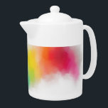 Lila-gelb-grün-rosa Rosa-Regenbogenfarben<br><div class="desc">Blaue,  Lila-gelb-grüne Rosa-Regenbogenfarben Moderner Abstrakter Teekessel.</div>