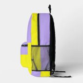 Lila Gelb Karomuster Bedruckter Rucksack (Rechts)