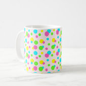 Lila-Gelb-Rosa-Niedlich-Polka-Dot Kaffeetasse (Vorderseite Links)