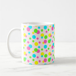 Lila-Gelb-Rosa-Niedlich-Polka-Dot Kaffeetasse