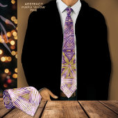 Lila-Gelb-Schwarz-Muster Neck Tie Krawatte