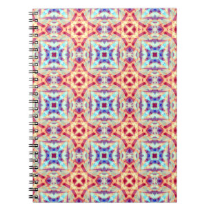 Lila-gelb-türkisblau, geometrisch, farbig notizblock