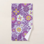 Lila, Gelb und Magenta Badhandtuch Set (Handtuch)