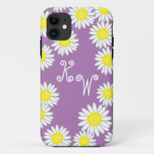 Lila-Gelb-Weiß-Grau-Daisy-Spaß Case-Mate iPhone Hülle