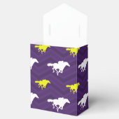 Lila, gelb, weiß, Pferderennen Zickzack Geschenkschachtel (Geöffnet)