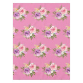 Lila Gelbblütentablette Pink Tischdecke (Vorderseite)