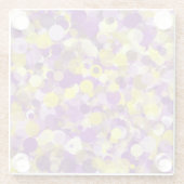 Lila Gelbdotter-Untersetzer Glasuntersetzer (Rückseite)