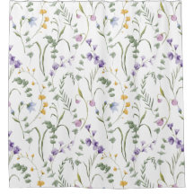 Lila Gelbe Aquarell-Wildblume