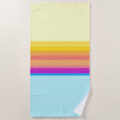 Lila-gelbe blaue Streifen Strandtuch (Vorderseite)