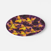 Lila gelbe Blume 7 Zoll Papierplatte Pappteller (Schrägansicht)