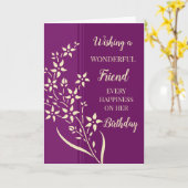 Lila Gelbe Blumen Freunde zum Geburtstag Karte (Gelbe Blume)