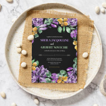 Lila Gelbe Blumen Hochzeitstil