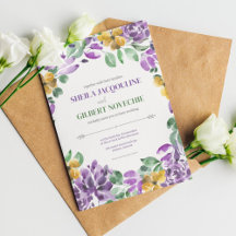 Lila Gelbe Blumen Hochzeitstil