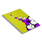 Lila gelbe Blumen Notizblock (Rechte Seite)