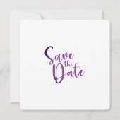 Lila Gelbe Blumen Save the Date Einladung (Rückseite)