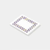 Lila gelbe Diamanten Post it Notes Post-it Klebezettel (angewinkelt)